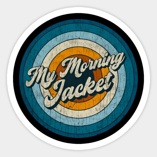 My Morning Jacket - Retro Circle Vintage Sticker by Skeletownn